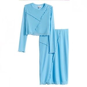 Girls Love Fire 2 piece skirt set